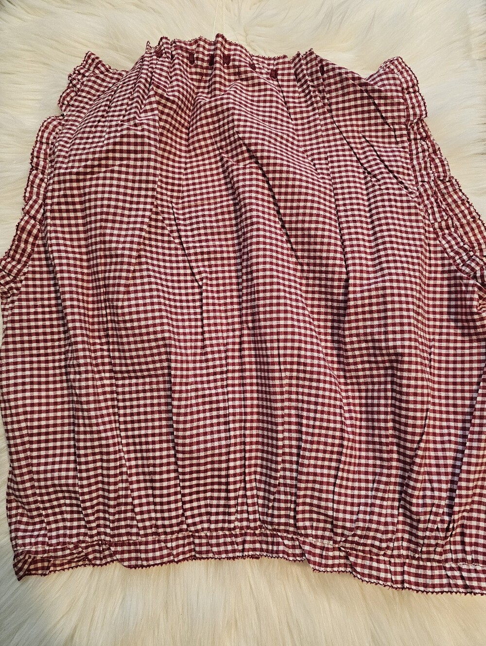 NWT DOEN Traveler Top Mulberry La Maddalena Gingham Small - Picture 7 of 10